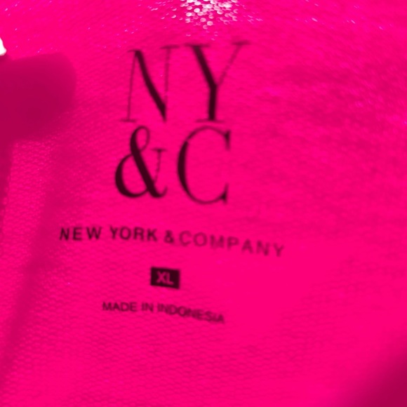 NY&C Bright Pink Long Sleeve Heavyweight Stretch Waist Romper Womens Size XL NWT - Picture 5 of 13